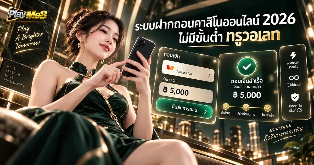 ระบบฝากถอน คาสิโน Playme8