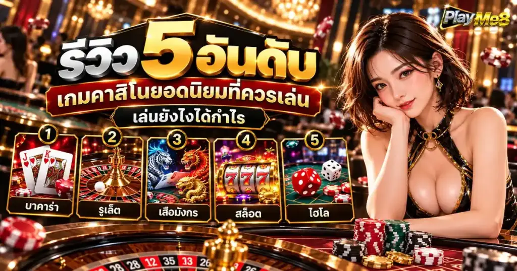5 อันดับเกมคาสิโนยอดนิยมที่ควรเล่น